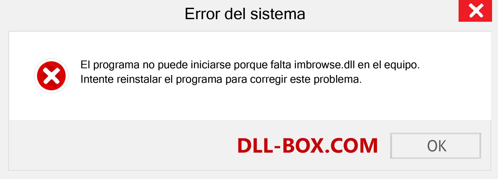 ¿Falta el archivo imbrowse.dll ?. Descargar para Windows 7, 8, 10 - Corregir imbrowse dll Missing Error en Windows, fotos, imágenes